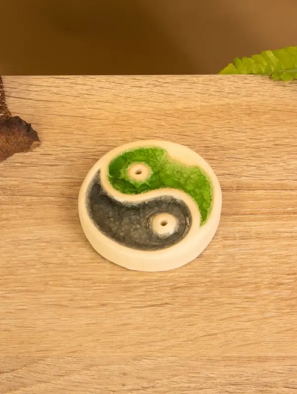 Подставка под благовония "Инь Янь" керамика, цв. МИКС, 7х7х1,5 см