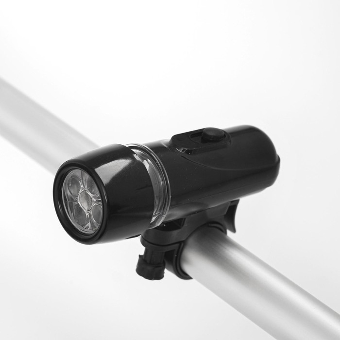 Фонарь велосипедный передний Фонарь велосипедный передний "Мастер К", водонепроницаемый, 5 диодов, 3 режима, 4ААА