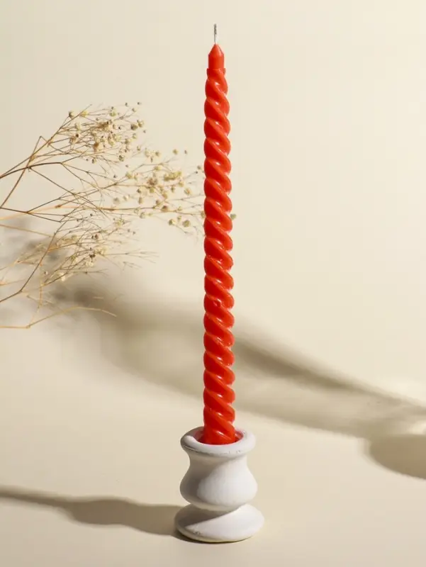 Набор свечей витых, 2х25 см, 4 шт, палитра оранжевого 25,5х8,8х2,4 см