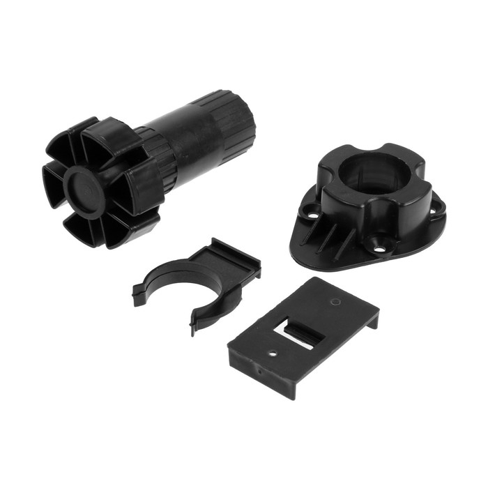 Опора пластиковая ТУНДРА, регулируемая d=26, H=80-120 мм, с клипсой и , черная, 4 шт TMP