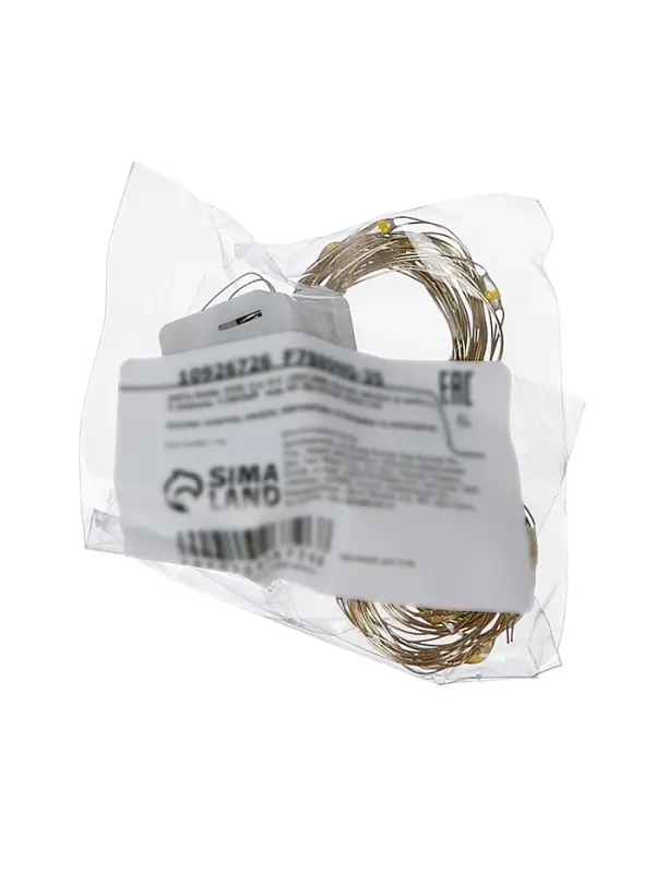 Гирлянда &laquo;Нить&raquo; 3 м, роса. IP20, серебристая нить. 30 LED, от батареек AG13&times;3, 3 режима, свечение тёплое белое