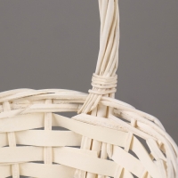 Набор корзин плетеных, 47х39х17/43, 40х32х15/38, 33х25х13/33 см, 3 шт., белый, ива