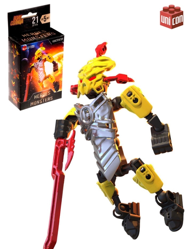 Конструктор-робот &laquo;Воин Солнца&raquo;, 21 деталь