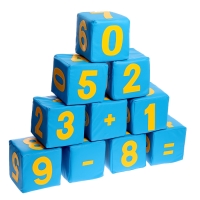 Набор мягких кубиков «Цифры», 10 элементов, МИКС Набор мягких кубиков «Цифры», 10 элементов, МИКС