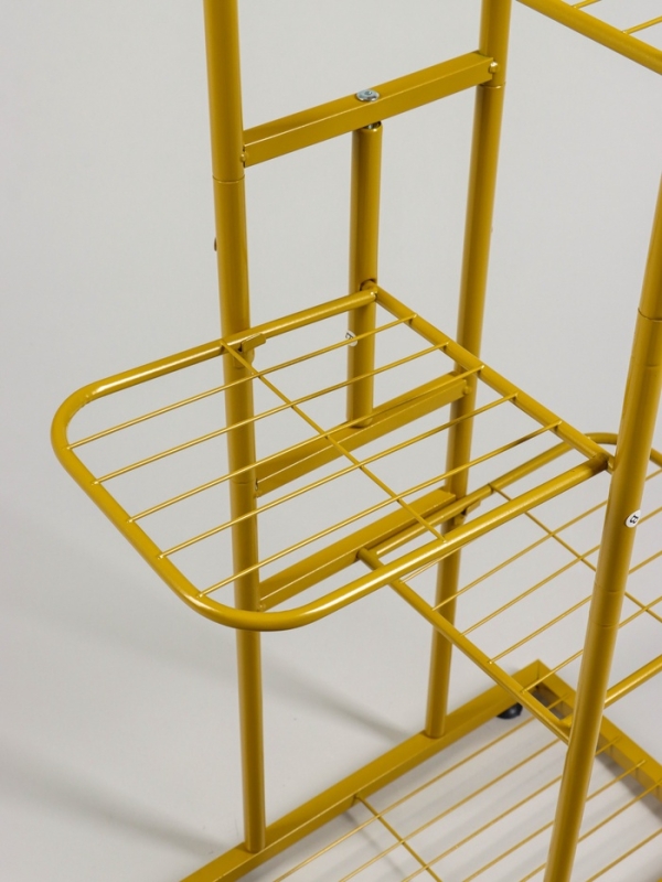 Подставка для цветов Greengo, 5 полок, 44 &times; 22 &times; 95 см, напольная, металл, цвет золотой