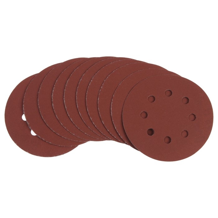 Круг абразивный шлифовальный под Круг абразивный шлифовальный под "липучку" ТУНДРА, перфорированный, 125 мм, Р800, 10 шт.