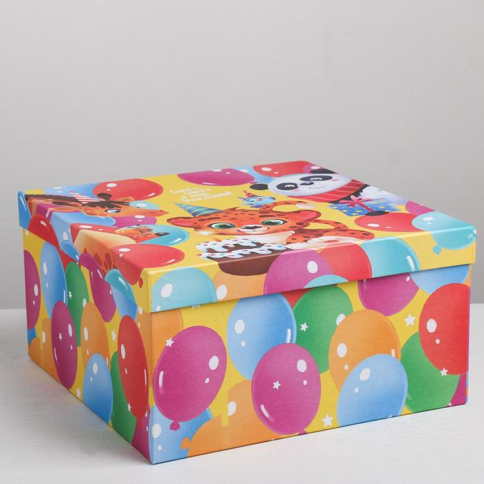 Набор коробок 10 в 1, упаковка подарочная, &laquo;Поздравления&raquo;, 10.2 х 10.2 х 6‒28.2 х 28.2 х 15 см