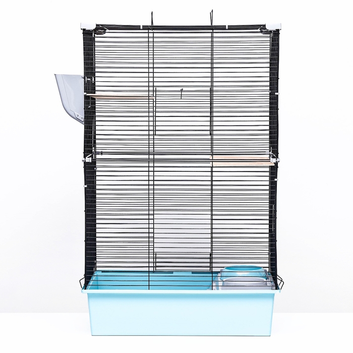 Клетка для шиншиллы "Пижон" №10, разборная, 58 х 40 х 88, бирюзовая