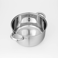 Набор кастрюль из нержавеющей стали Доляна &laquo;Гретте&raquo;, 4 предмета: 1,5 л, 2 л, 3 л, 4 л, d=16/18/20/22 см, крышки, индукция