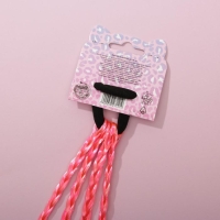 Резинки для волос , детские , цветные косички «Замур-р-чательная ты», d=4 см. Резинки для волос , детские , цветные косички «Замур-р-чательная ты», d=4 см.