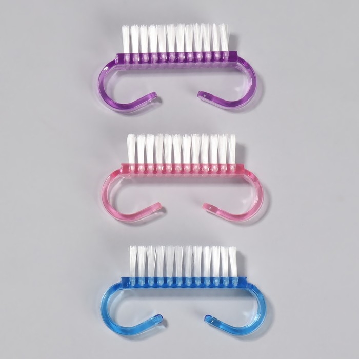 Щётки для маникюра/педикюра, 10 шт, 6,5 &times; 1,3 см, цвет МИКС