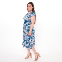 Платье женское, цвет синий, размер 50