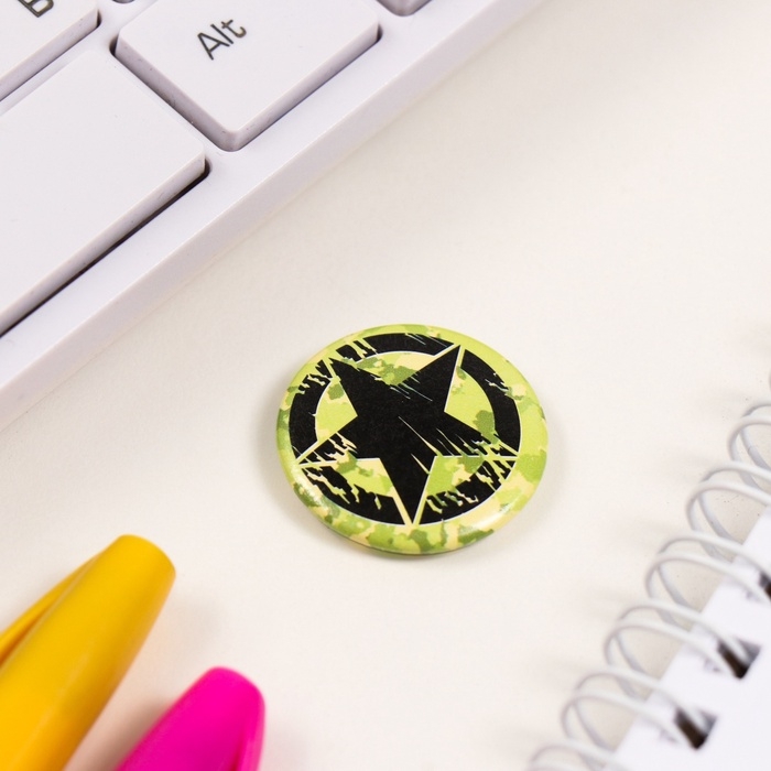 Значки закатные набор 3 шт d=25 мм "Граната" 7х7 см