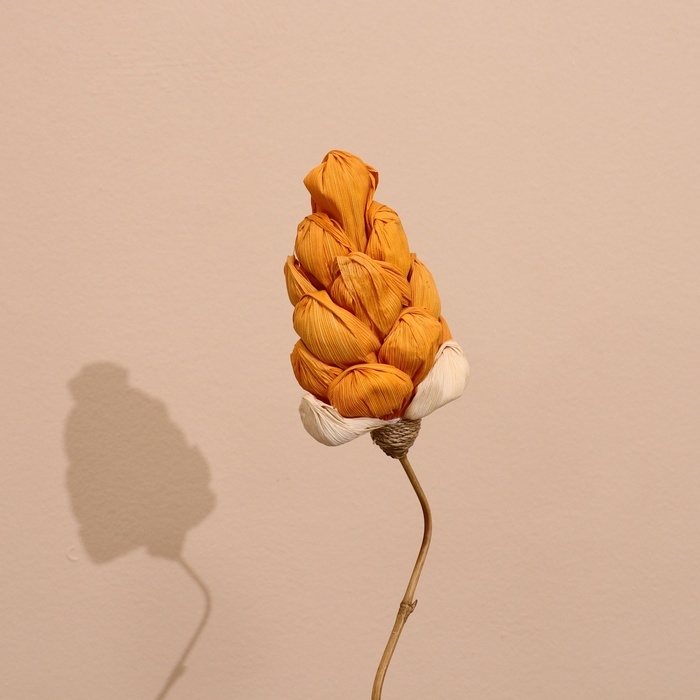 Сухоцвет на бамбуковом стебле 150 см оранжевый Сухоцвет на бамбуковом стебле 150 см оранжевый