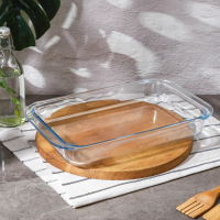 Форма для запекания и выпечки из жаропрочного стекла прямоугольная Доляна, 3 л, 39&times;24&times;6 см