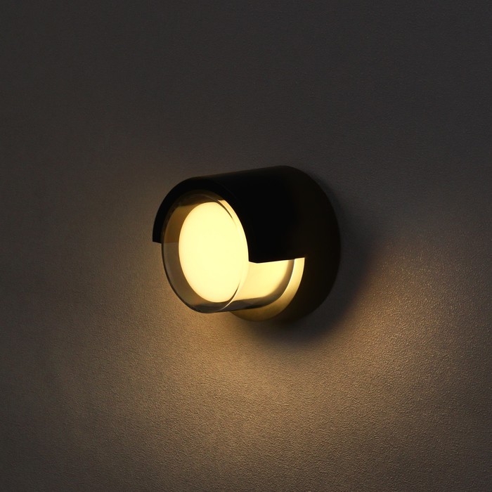 Светильник фасадный &laquo;Сити&raquo;, FSD-050, 5 Вт, 3000К, круг IP65, 220 В, пластик, черный