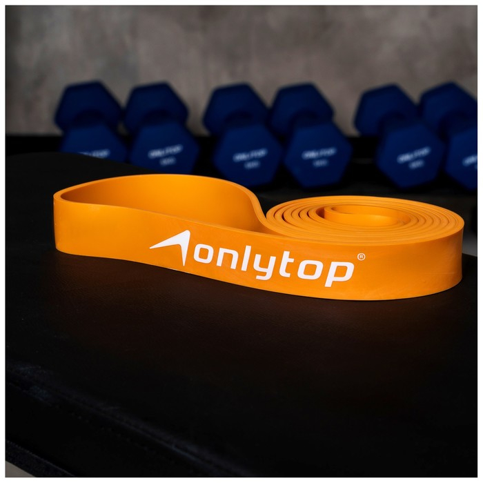 Эспандер ленточный многофункциональный ONLYTOP, 208&times;2.9&times;0.5 см, 11-36 кг, цвет оранжевый