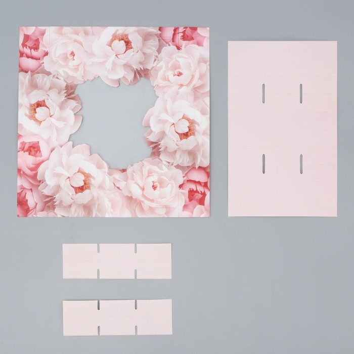 Коробка для конфет, кондитерская упаковка, 9 ячеек, &laquo;Нежность&raquo;, 14.7 х 14.7 х 3.5 см