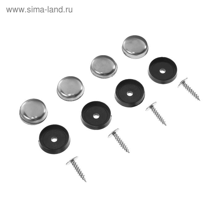 Крепление номера катафот-саморез, Крепление номера катафот-саморез, "ГЛАВДОР" нержавеющая сталь, набор 4 шт