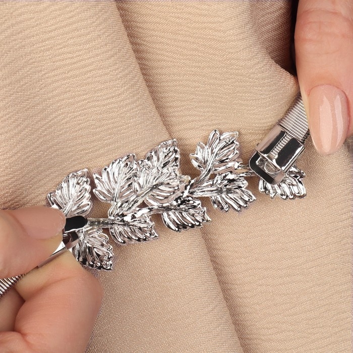 Подхват для штор &laquo;Ветвь&raquo;, 8 &times; 2,5 см, 23,5 см, цвет серебряный