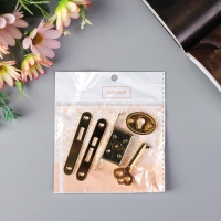 Замок для шкатулки "С ключиком" 5 предметов в наборе 1х5,5 см С-303 Замок для шкатулки "С ключиком" 5 предметов в наборе 1х5,5 см С-303