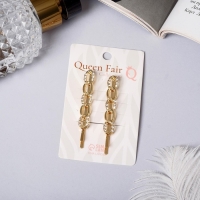 Невидимка для волос "Либерти" (набор 2 шт) сияние петельки, 4,5 см, золото Невидимка для волос "Либерти" (набор 2 шт) сияние петельки, 4,5 см, золото