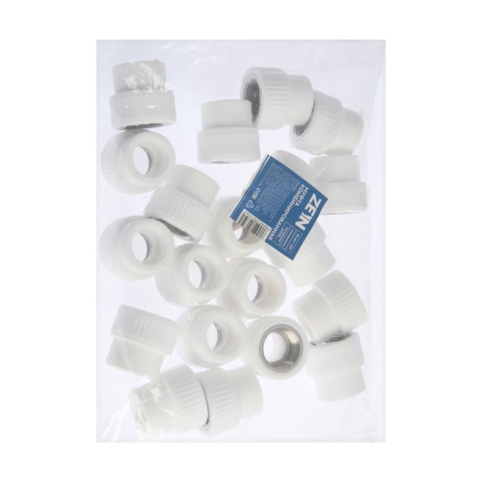 Муфта комбинированная ZEIN, полипропиленовая, внутренняя резьба, d=25 мм х 3/4"