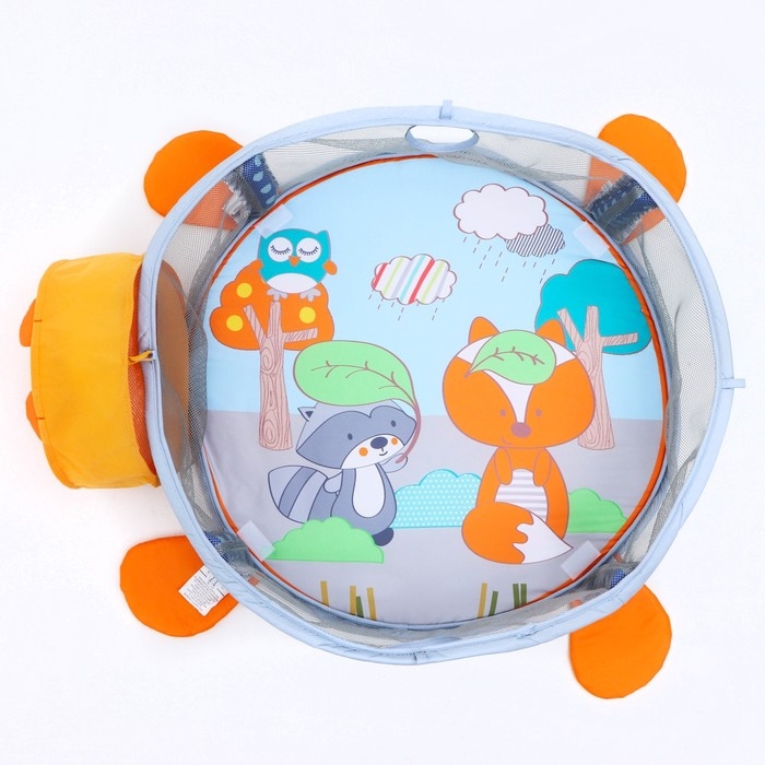 Развивающий коврик 3 в 1 &laquo;Лиса&raquo;, 68х68 см, 30 цветных шариков, 5 игрушек, Крошка Я