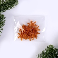 Новогодний набор для декора &laquo;Снежинки&raquo; 12 шт., цвет золото