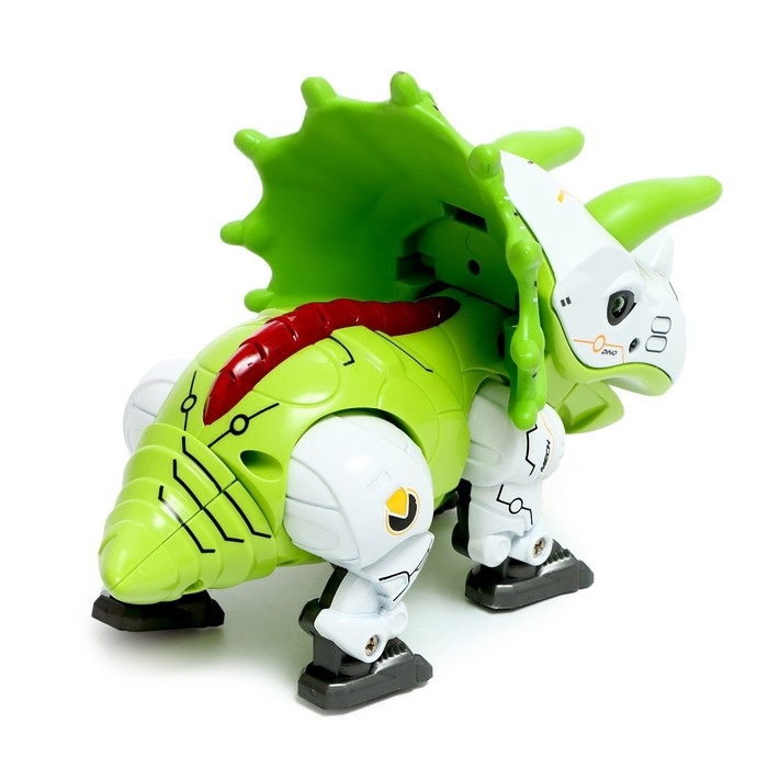 Робот «Динобот», реагирует на прикосновение, световые и звуковые эффекты, металлический, цвет зелёный Робот «Динобот», реагирует на прикосновение, световые и звуковые эффекты, металлический, цвет зелёный