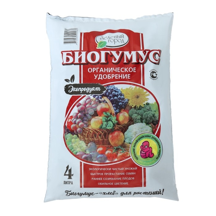 Органическое Удобрение Биогумус Органическое Удобрение Биогумус "Зеленый город", 4 л