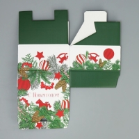 Коробка подарочная новогодняя складная &laquo;Новогодняя&raquo;, 15 х 15 х 7 см, Новый год