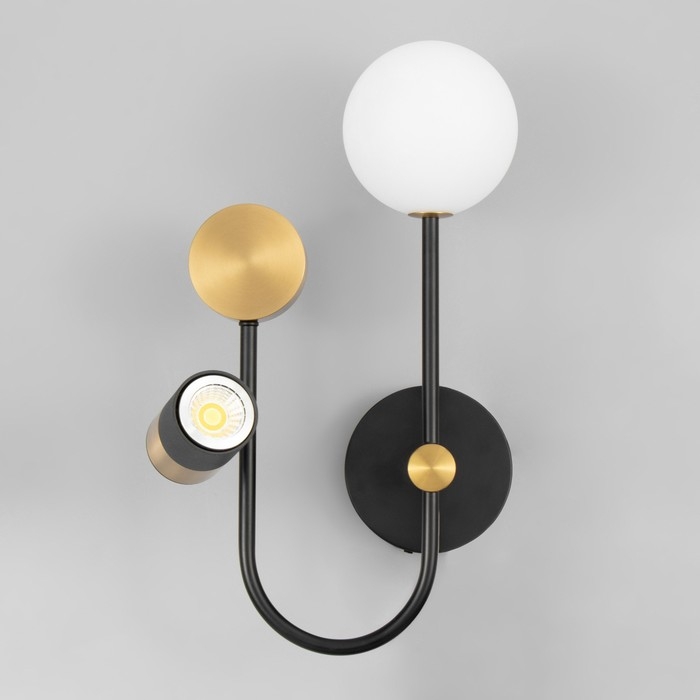 Бра "Антрес" LED 46Вт 3000-6000К черно-золотой 19х18х40 см