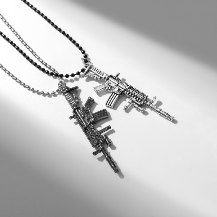 Кулоны &laquo;Неразлучники&raquo; автомат, цвет серо-чёрный, 47 см