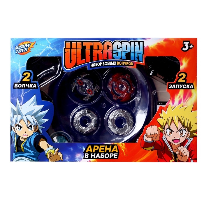Набор боевых волчков «Арена сражения», 2 волчка, арена, 2 запуска, цвет МИКС Набор боевых волчков «Арена сражения», 2 волчка, арена, 2 запуска, цвет МИКС