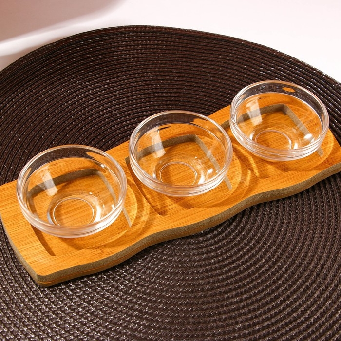 Соусники на подставке &laquo;Классика&raquo;, 3 шт