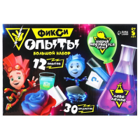 Набор для опытов Фиксики «Фикси опыты. Большой набор», 12 опытов, Файер и Нолик Набор для опытов Фиксики «Фикси опыты. Большой набор», 12 опытов, Файер и Нолик