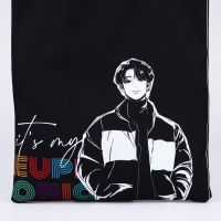 Шопер &laquo;Корея&raquo;, 35х0.5х40 см, отдел без молнии, без подклада, чёрный