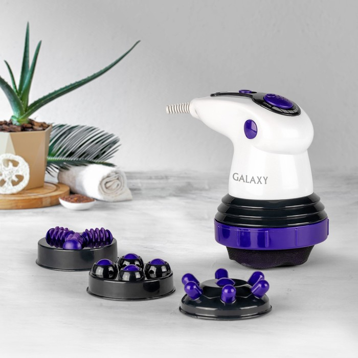 Массажёр для тела Galaxy GL 4942, электрический, 50 Вт, 5 насадок, 3 скорости, 220 В, фиолет. 133600 Массажёр для тела Galaxy GL 4942, электрический, 50 Вт, 5 насадок, 3 скорости, 220 В, фиолет. 133600