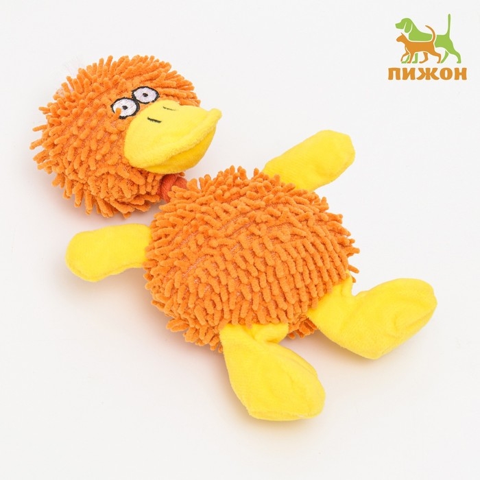 Игрушка текстильная Игрушка текстильная "Косматый утёнок" , 32 х 19 см, коричневая