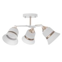 Люстра "Елена" 3х60Вт Е27 белый/золото 45х45х23см Люстра "Елена" 3х60Вт Е27 белый/золото 45х45х23см