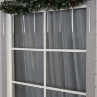 Гирлянда &laquo;Сосульки&raquo; 2.5 &times; 0.3 м, IP65, прозрачная нить, 192 LED, свечение синее с эффектом стекания, 12 В