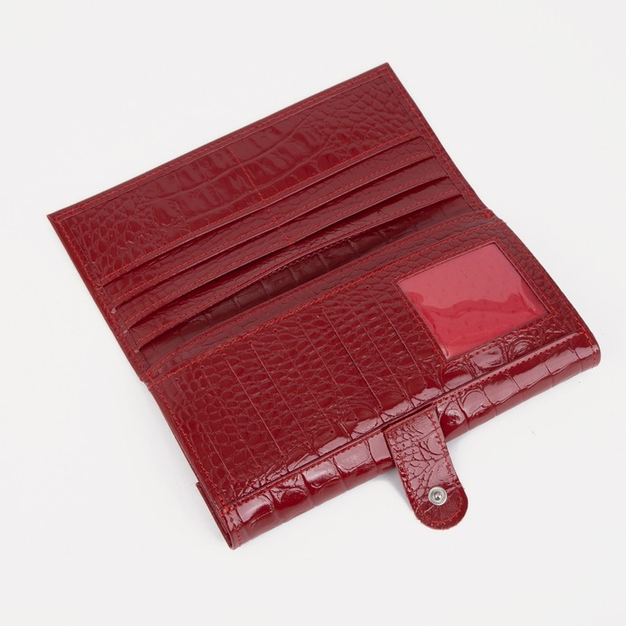 Кошелёк женский на кнопке, цвет красный Кошелёк женский на кнопке, цвет красный