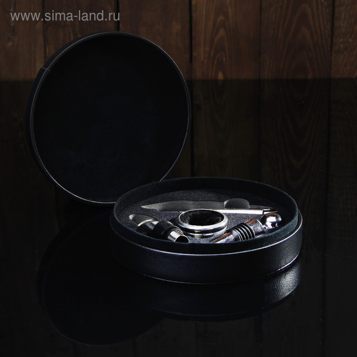 Набор для вина &laquo;Тоскана&raquo;, 4 предмета: штопор, кольцо, пробка, каплеуловитель