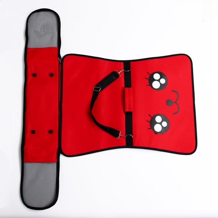 Сумка - переноска для животных Сумка - переноска для животных "Весёлый жук", красная, размер L, 53 х 21 х 29 см