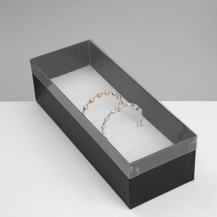 Подставка для украшений &laquo;Шкатулка&raquo; 12 мест, 24,5&times;9&times;7 см, цвет чёрный