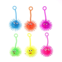 Мяч детский резиновый ёжка световой &laquo;Зверята&raquo;, цвета МИКС, в шоубоксе