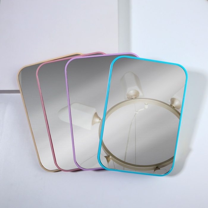 Зеркало настольное, зеркальная поверхность 13 х 19,5 см, цвет МИКС Зеркало настольное, зеркальная поверхность 13 х 19,5 см, цвет МИКС