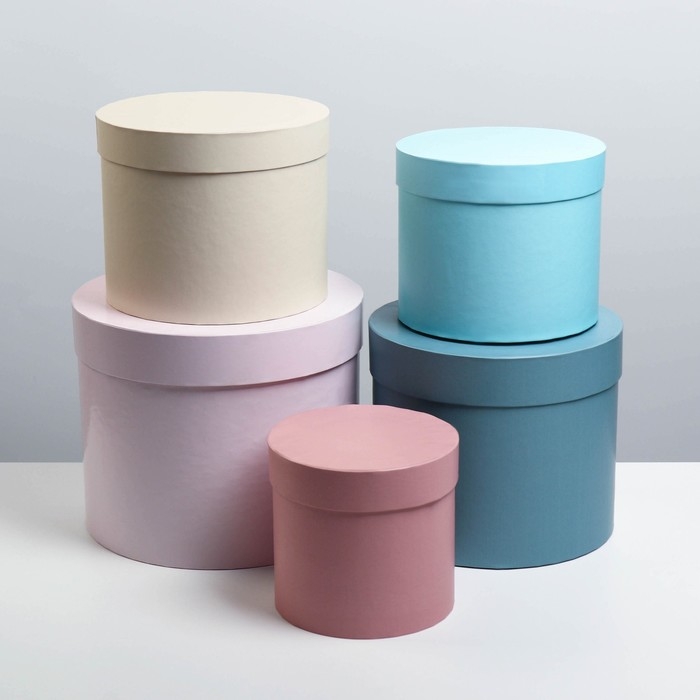 Набор коробок 5 в 1, упаковка подарочная, &laquo;Нежность&raquo;, 13 х 13,5‒19.5 х 23 см