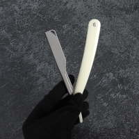 Опасная бритва, шаветт, без лезвия, 24 &times; 2,5 &times; 1,3 см, пластиковая, цвет белый/серебристый